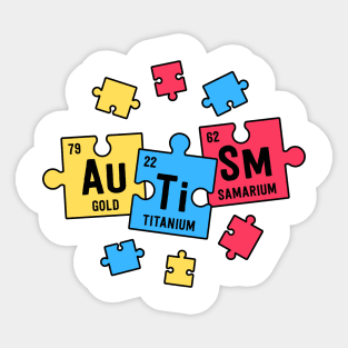 Autism Shirts For Teachers SPED Periodic Table Elements Sticker